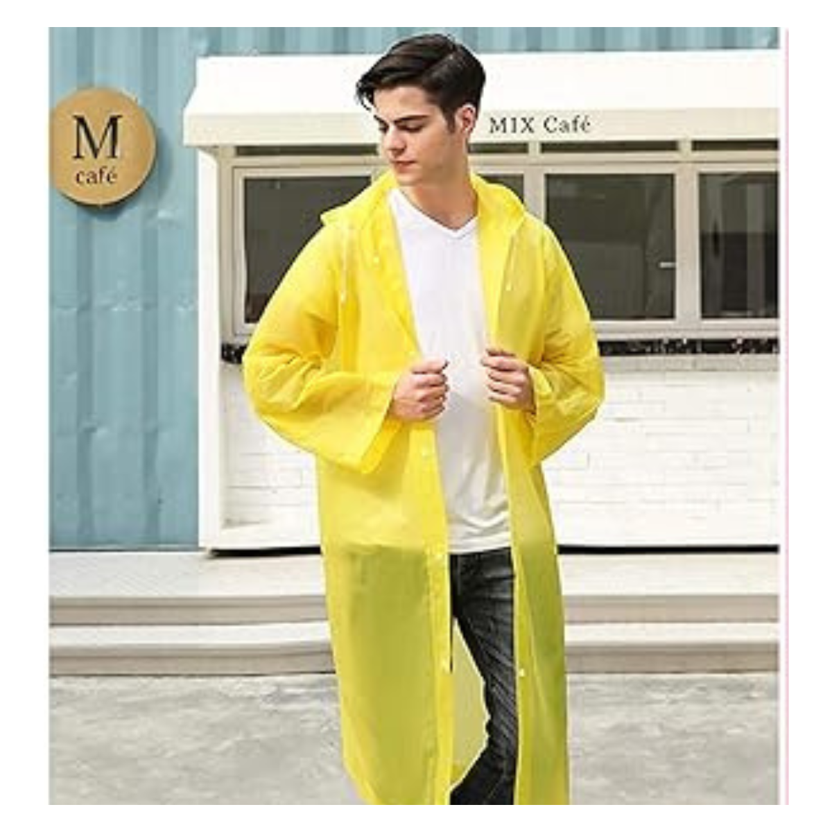 Poncho de Lluvia Portátil Amarillo