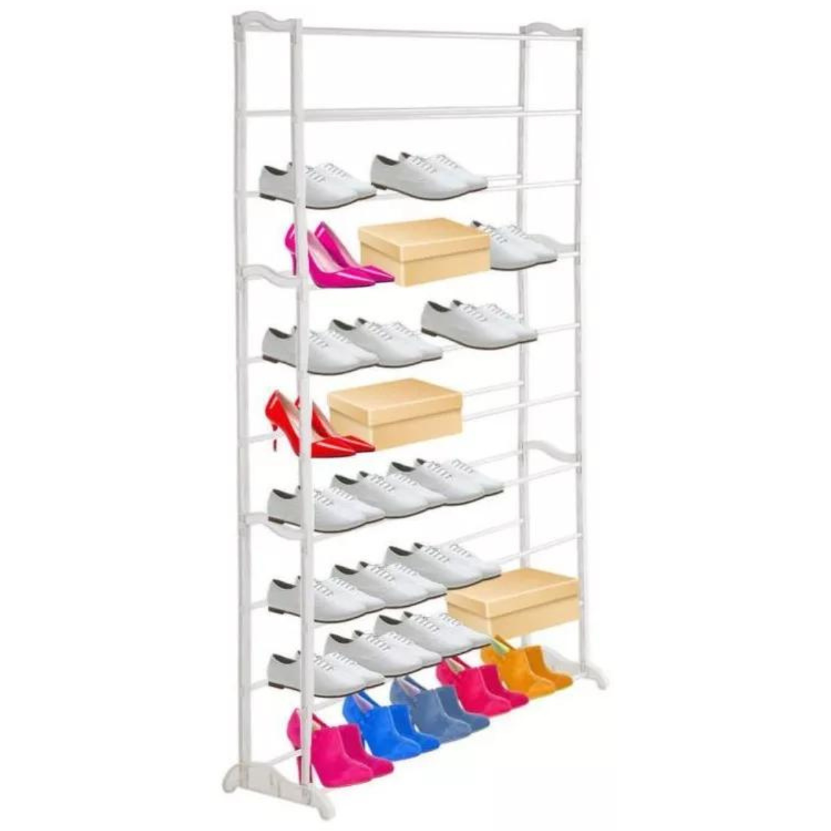 Zapatero Vertical de 9 Niveles – Organizador Elegante y Ajustable para Calzado