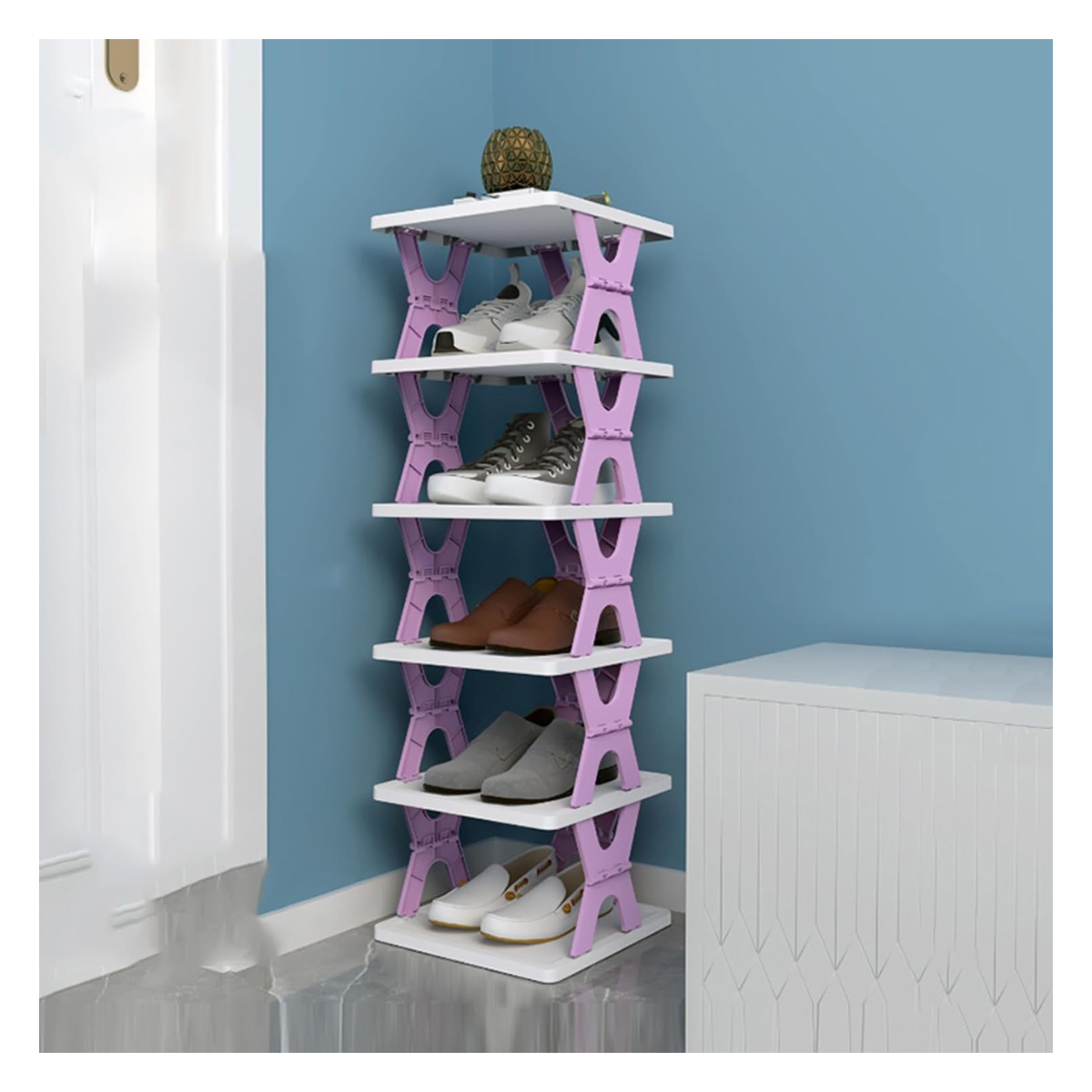 Zapatero Horizontal Plegable 6 Niveles – Organización Elegante y Funcional para tu Calzado