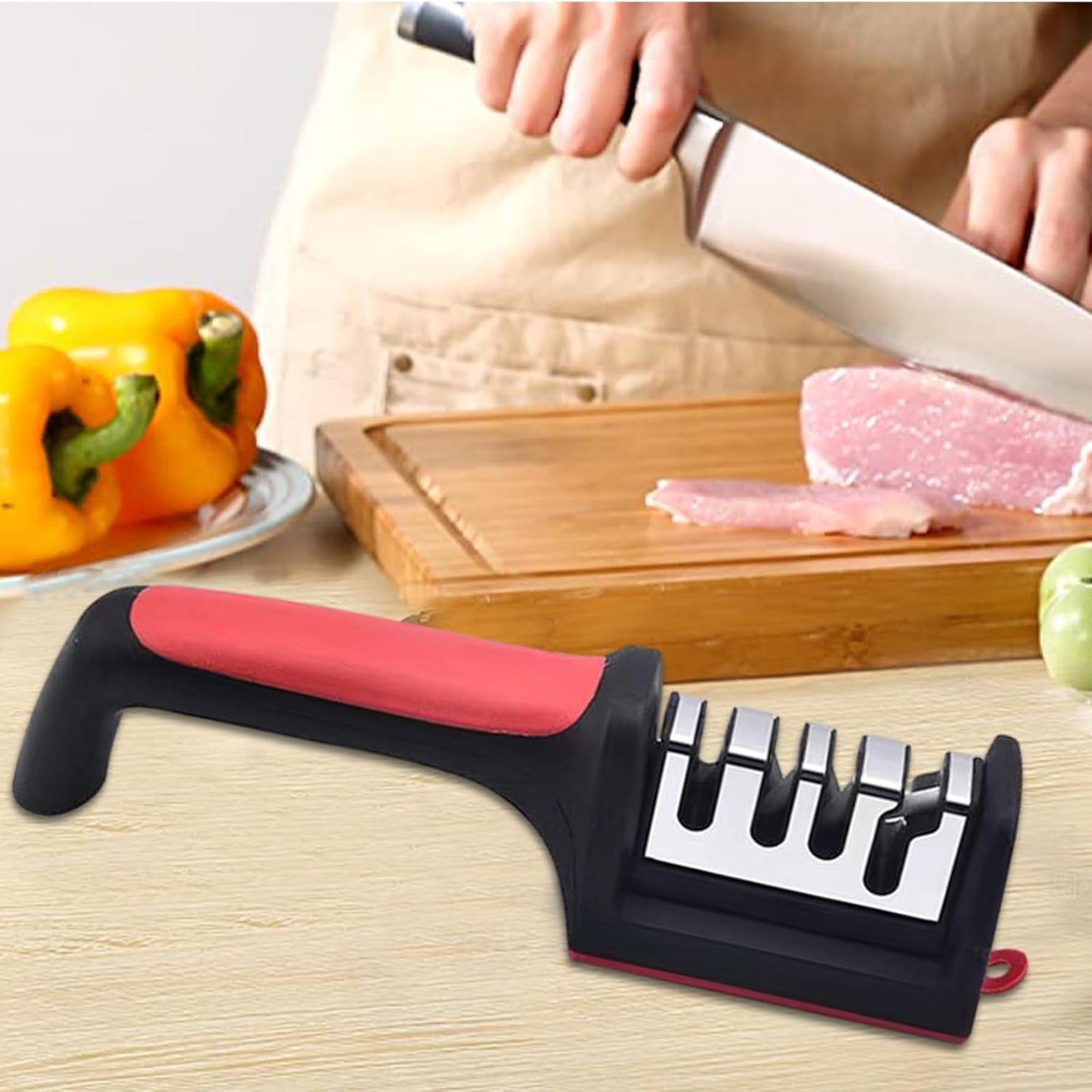 Afilador de Cuchillos para Cocina – Multifuncional, Seguro y Eficiente para Todas tus Herramientas de Cocina