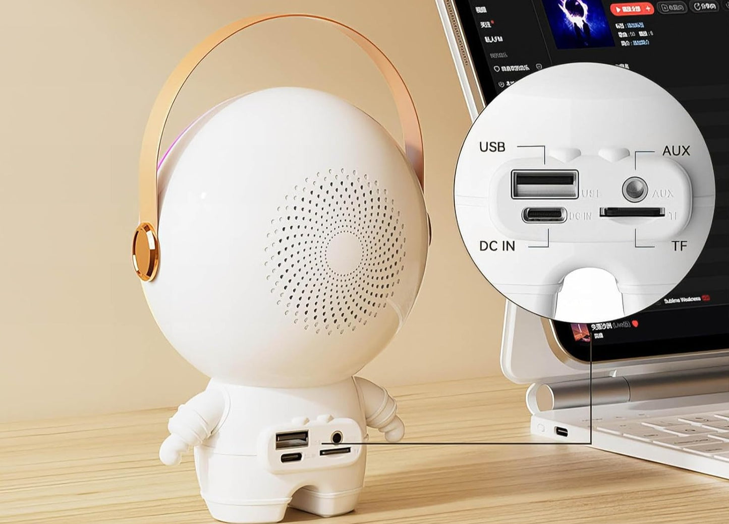 Altavoz Karaoke Astronauta Multifuncional