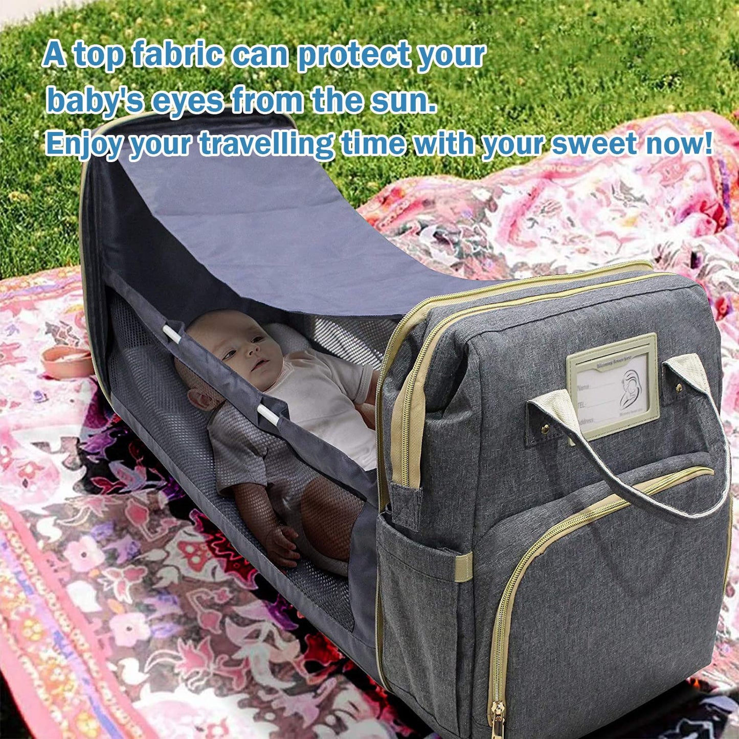 Bolso de Paseo 2 en 1 con Cambiador y Mochila para Pañales - Práctico, Seguro y Portátil