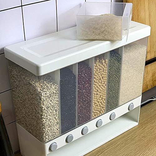 Dispensador de Granos con 6 Divisores - Organiza y Optimiza tu Cocina
