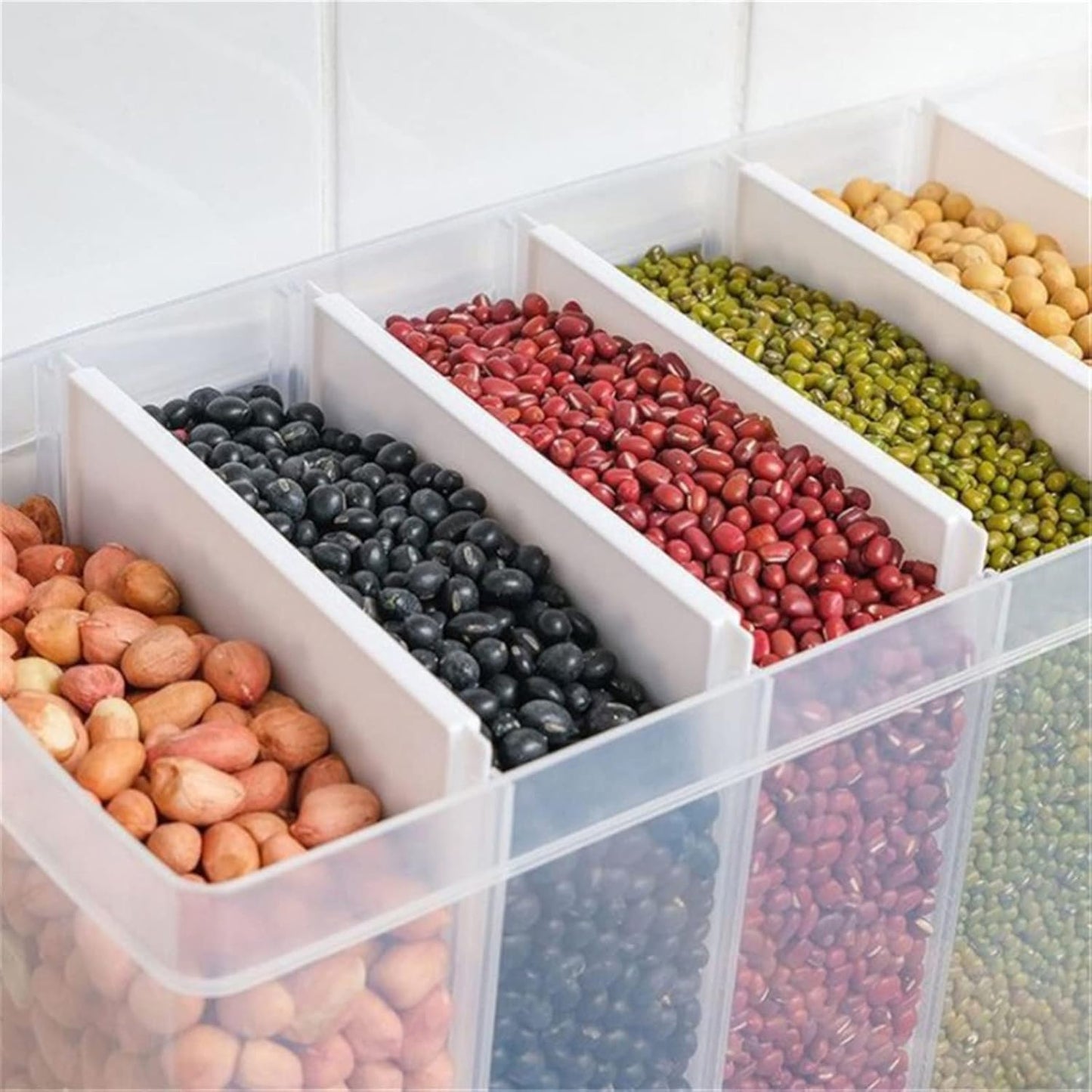Dispensador de Granos con 6 Divisores - Organiza y Optimiza tu Cocina