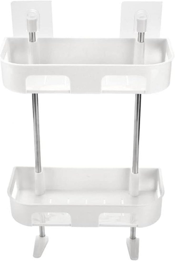 Estante Organizador de Acero 2 Capas – Versátil, Duradero y Ajustable para Cocina y Baño