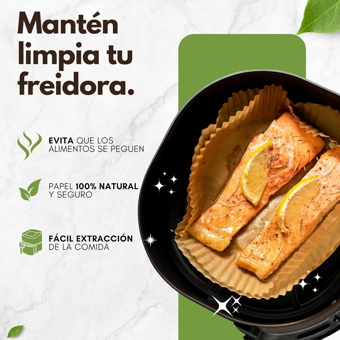 100 Pcs Papel Redondo Para Freidora De Aire 16 Cm