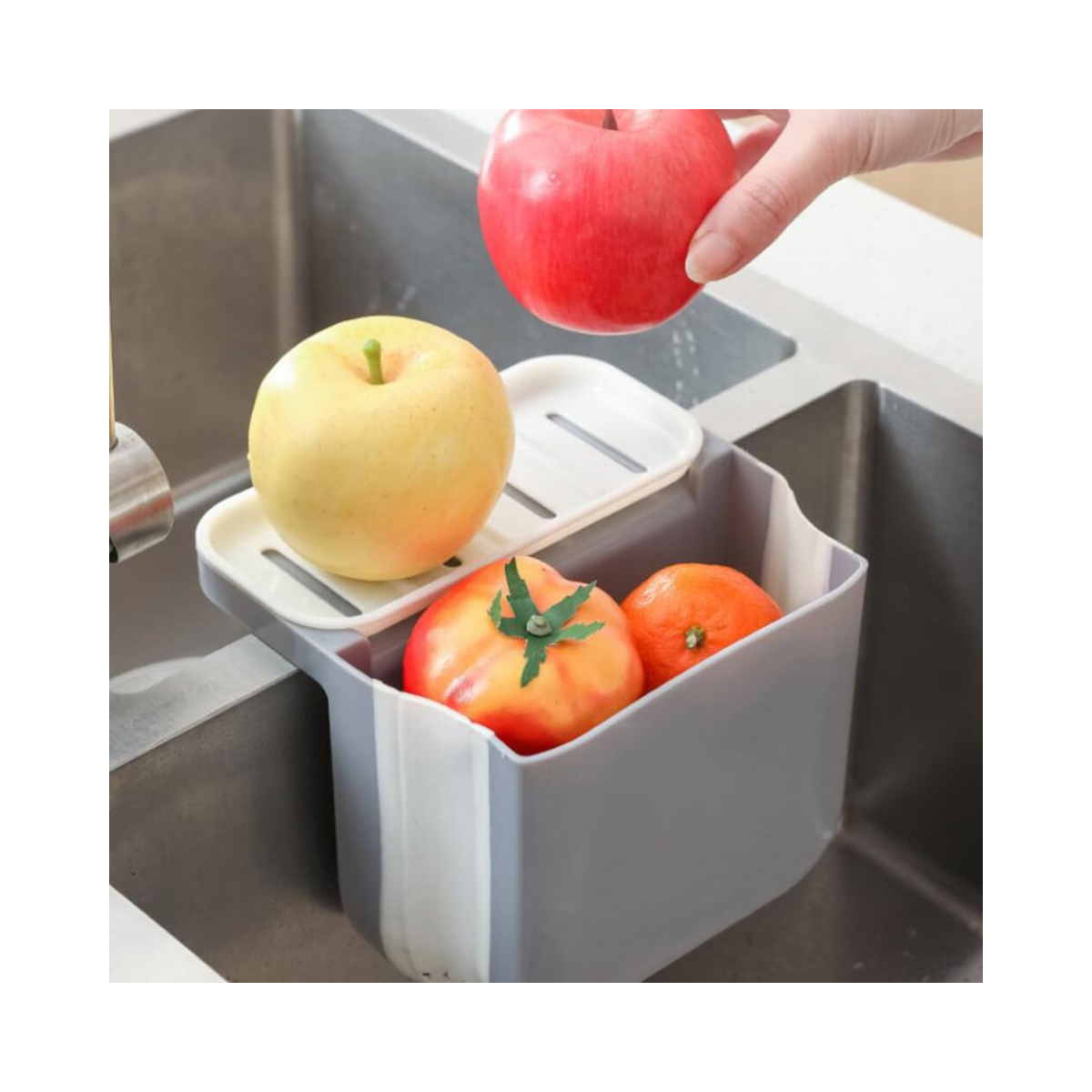Soporte Cesta Escurridor de Residuos de Alimentos | Organiza tu Cocina