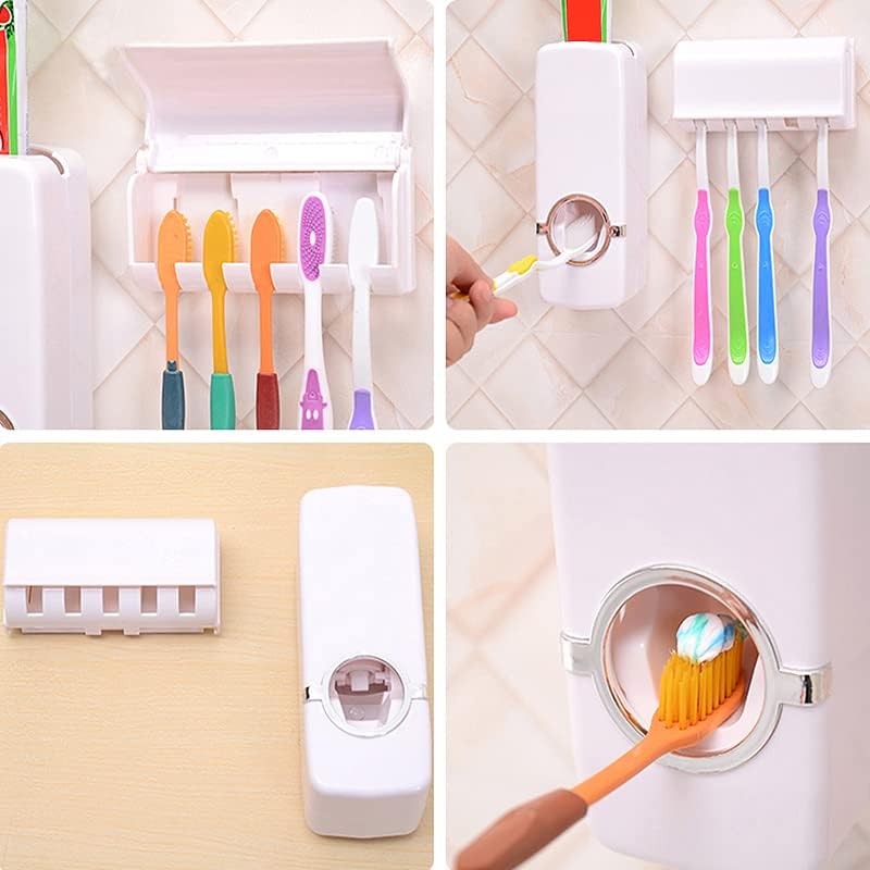 Dispensador de Pasta Dental y Porta Cepillos – Higiene Oral Eficaz y Ordenada