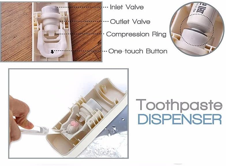 Dispensador de Pasta Dental y Porta Cepillos – Higiene Oral Eficaz y Ordenada