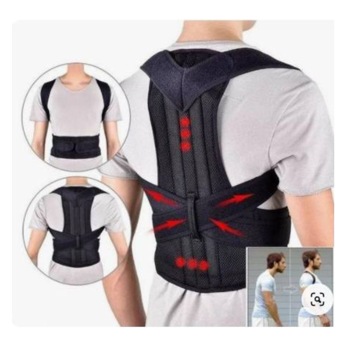 Corrector de Postura Ajustable D3LIHUB – Alivia el Dolor de Espalda y Mejora tu Postura
