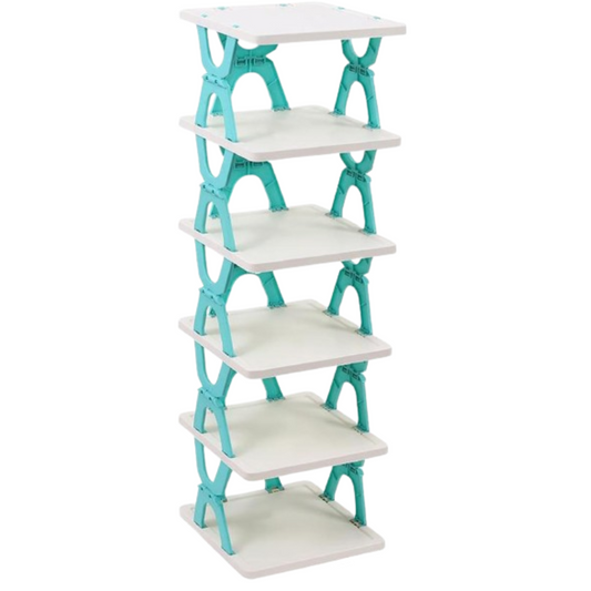Zapatero Horizontal Plegable 6 Niveles – Organización Elegante y Funcional para tu Calzado