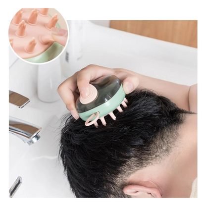Cepillo de Silicona para Masaje del Cuero Cabelludo 