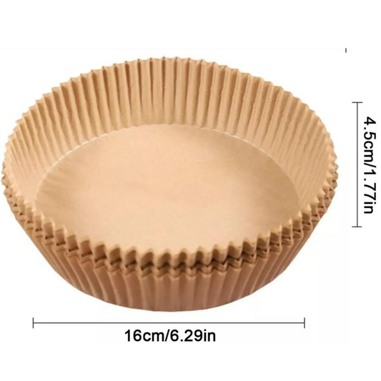 100 Pcs Papel Redondo Para Freidora De Aire 16 Cm