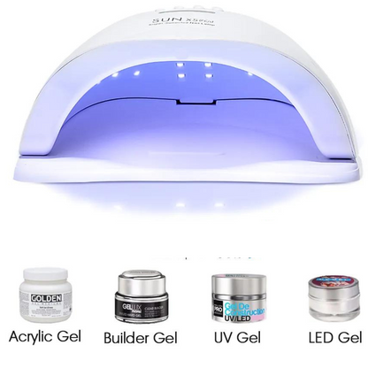 Lámpara de Uñas UV LED Manicure x5 - Secado Rápido y Eficiente para Gel, 24 Luces, Configuración de Tiempo Ajustable