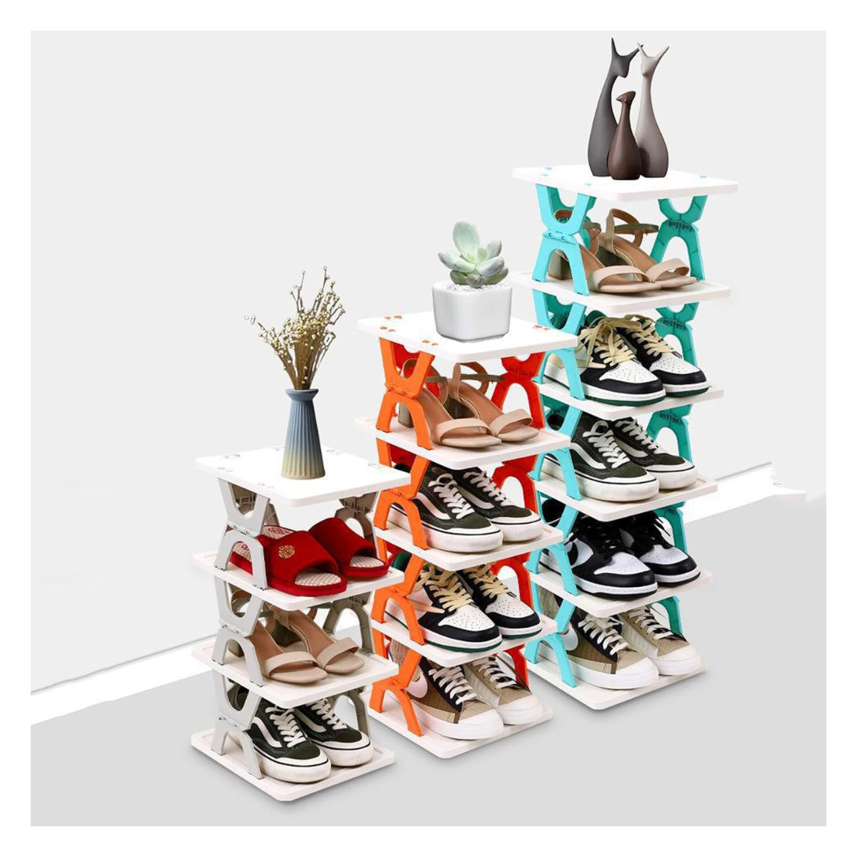 Zapatero Horizontal Plegable 6 Niveles – Organización Elegante y Funcional para tu Calzado
