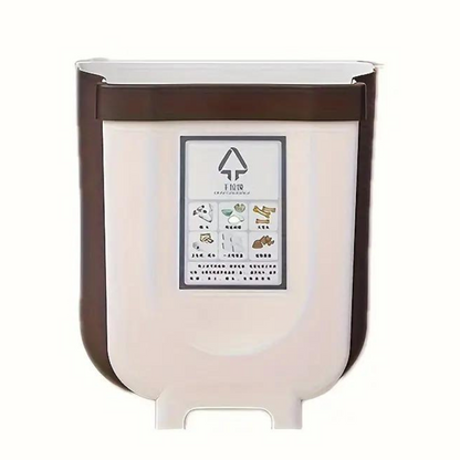 Papelera de Basura Plegable de Plástico 9L - Ahorra Espacio y Optimiza la Gestión de Residuos