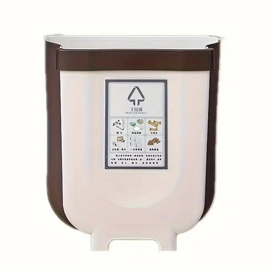 Papelera de Basura Plegable de Plástico 9L - Ahorra Espacio y Optimiza la Gestión de Residuos