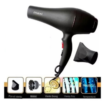 Secador de Pelo Profesional – Potente 3000W, Montaje USB, Aire Frío para Cuidado Extremo, Compacto y Portátil