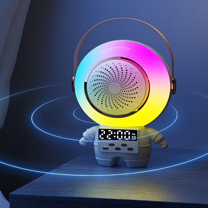 Altavoz Karaoke Astronauta Multifuncional | Bluetooth, Luz Nocturna y Carga Inalámbrica