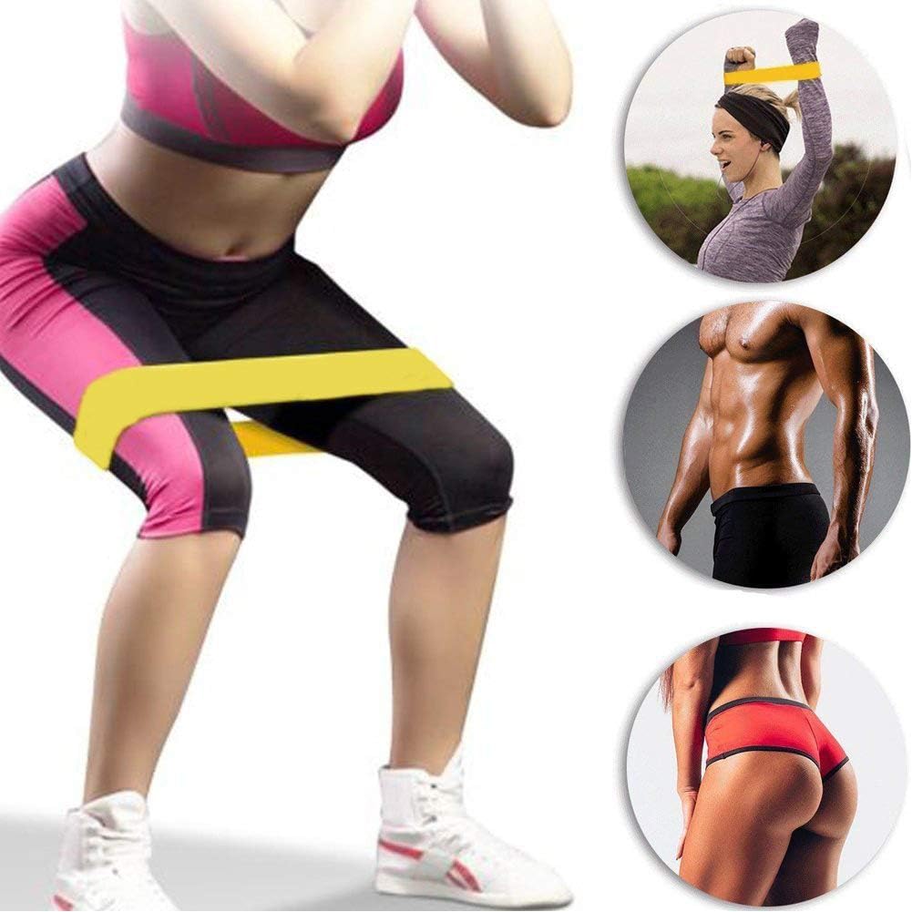 Set de 5 Bandas Elásticas de Fitness - Ejercicio en Casa y Viajes, Alta Resistencia y Durabilidad
