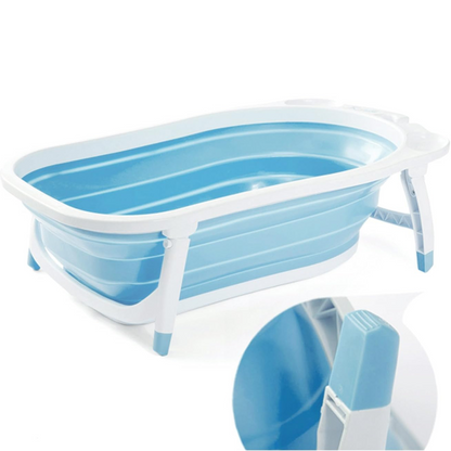 Bañera de Bebé Plegable con Seguridad y Patas Antideslizantes