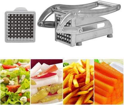 Cortador de Papas Fritas de Acero Inoxidable - Herramienta Premium para Verduras y Frutas