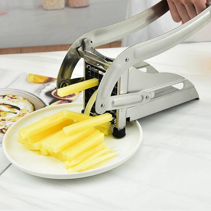Cortador de Papas Fritas de Acero Inoxidable - Herramienta Premium para Verduras y Frutas