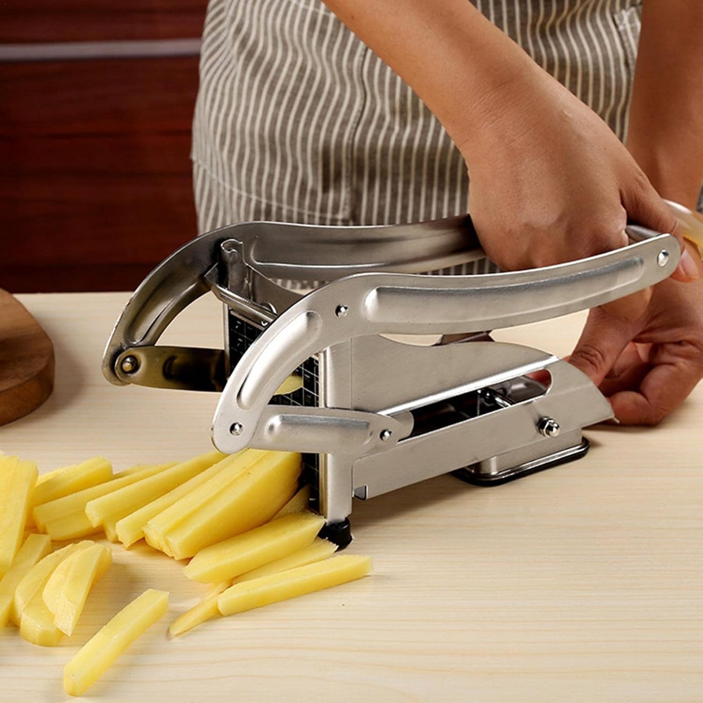 Cortador de Papas Fritas de Acero Inoxidable - Herramienta Premium para Verduras y Frutas