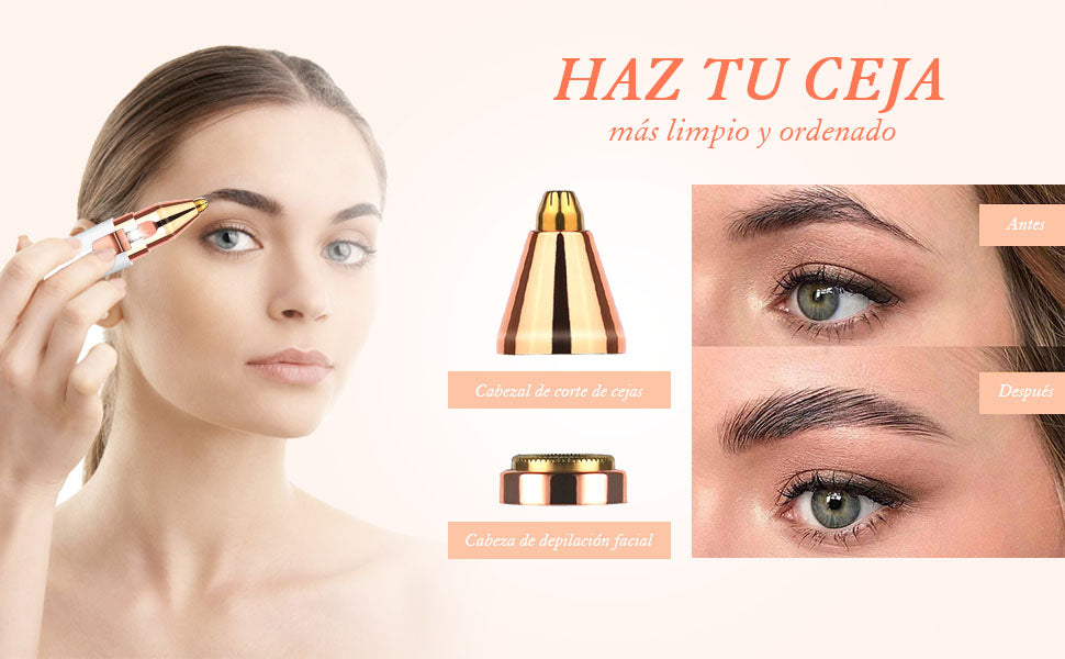 Depiladora de Precisión Facial 2 en 1