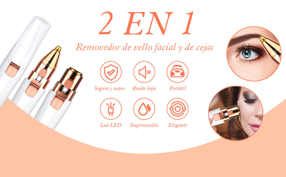 Depiladora de Precisión Facial 2 en 1