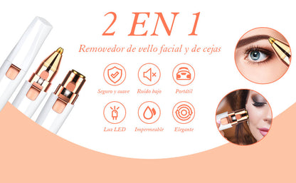 Depiladora de Precisión Facial 2 en 1