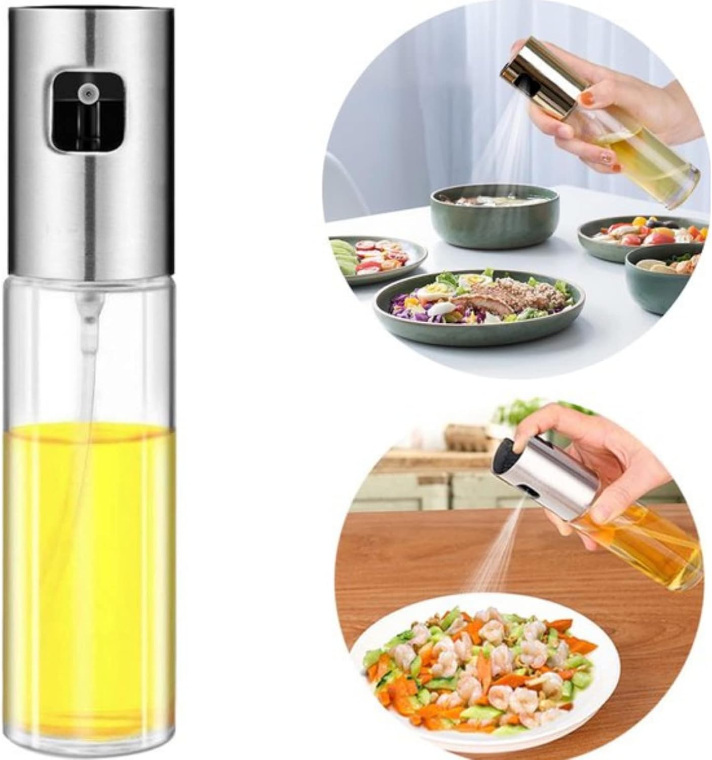 Dispensador de Aceite de Oliva y Vinagre - Pulverizador Multiusos para Cocina Saludable