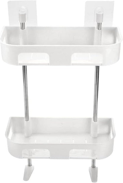 Estante Organizador de Acero 2 Capas – Versátil, Duradero y Ajustable para Cocina y Baño