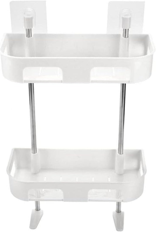 Estante Organizador de Acero 2 Capas – Versátil, Duradero y Ajustable para Cocina y Baño