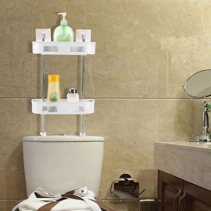 Estante Organizador de Acero 2 Capas – Versátil, Duradero y Ajustable para Cocina y Baño