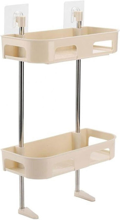 Estante Organizador de Acero 2 Capas – Versátil, Duradero y Ajustable para Cocina y Baño