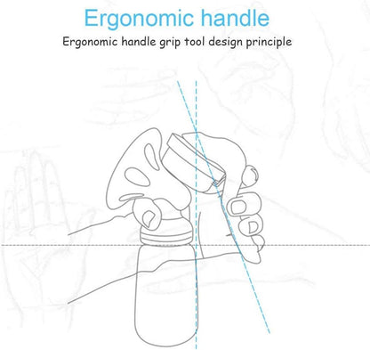Extractor Manual de Leche Materna – Succión Ajustable, Almohadilla de Masaje 180°, Diseño Ergonómico, Compacto y Portátil