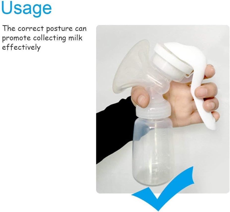 Extractor Manual de Leche Materna – Succión Ajustable, Almohadilla de Masaje 180°, Diseño Ergonómico, Compacto y Portátil