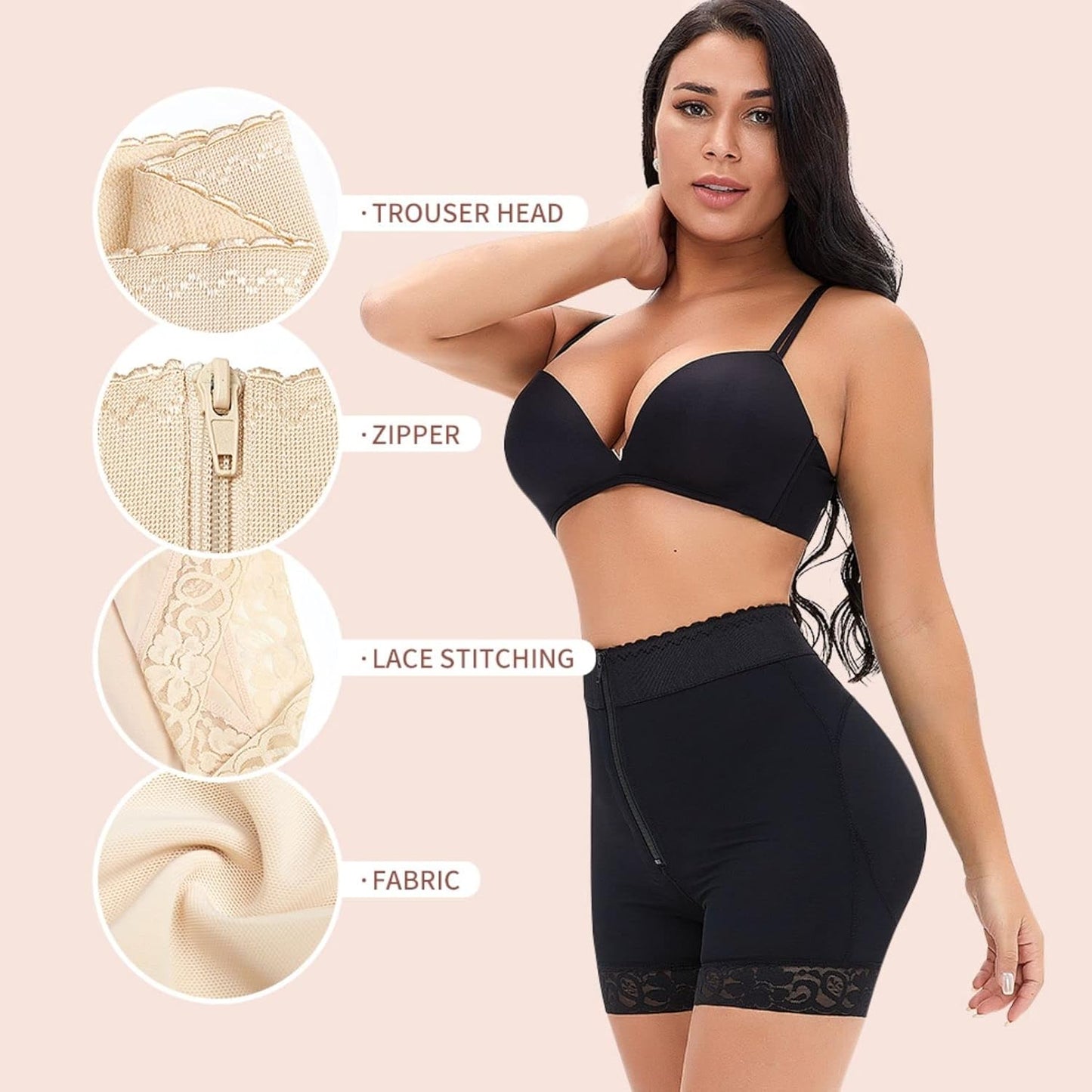Faja Moldeadora de Cintura Alta para Mujer - Levantamiento de Caderas y Control Abdominal