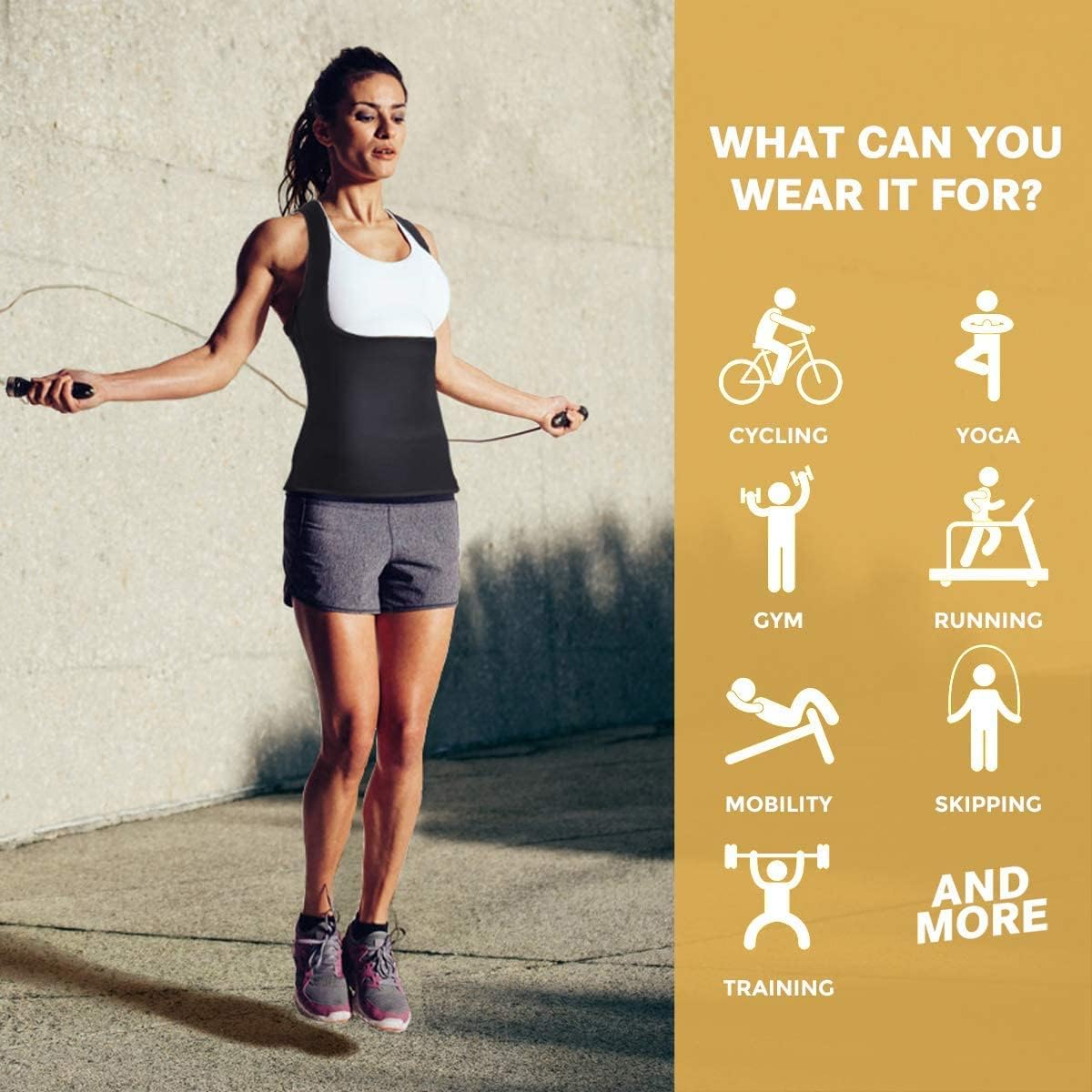 Faja Reductora Mujer - Camisetas Sauna Adelgazante