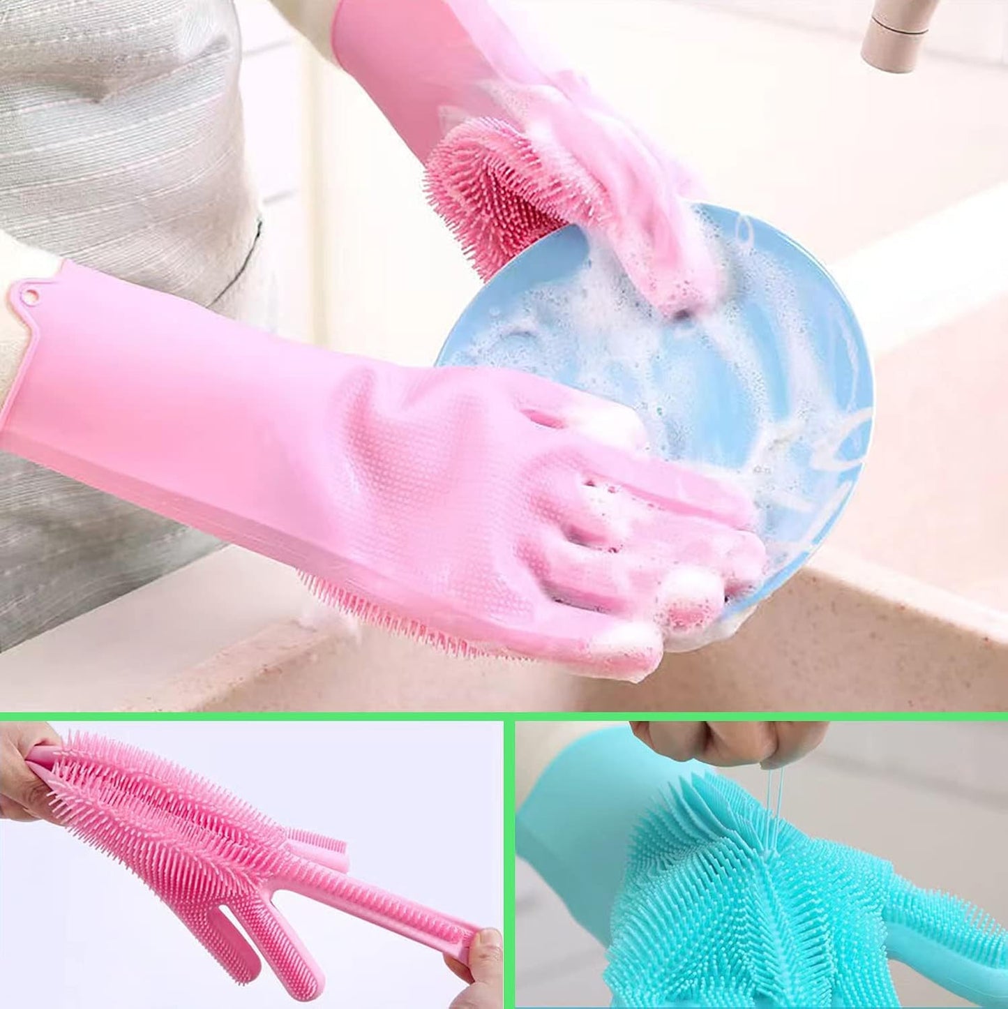 Guantes de Silicona Resistentes para Lavaplatos - Protección y Eficiencia en Cada Tarea