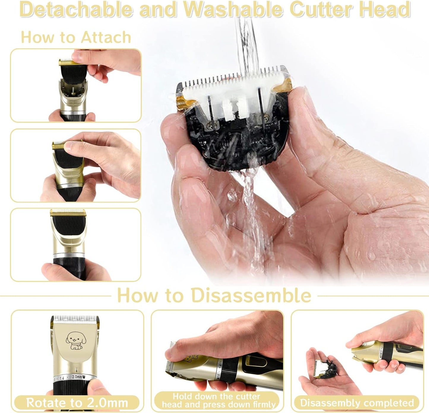 Kit de Máquina de Corte pelo para Mascotas