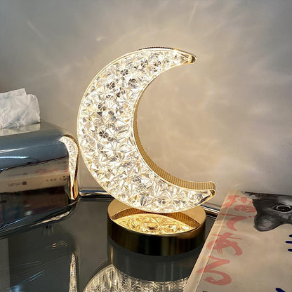 Lámpara Luna de Cristal LED - Iluminación Celestial y Creativa para tu Espacio