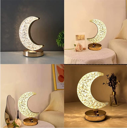 Lámpara Luna de Cristal LED - Iluminación Celestial y Creativa para tu Espacio