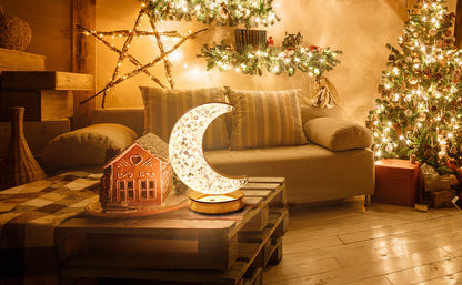 Lámpara Luna de Cristal LED - Iluminación Celestial y Creativa para tu Espacio