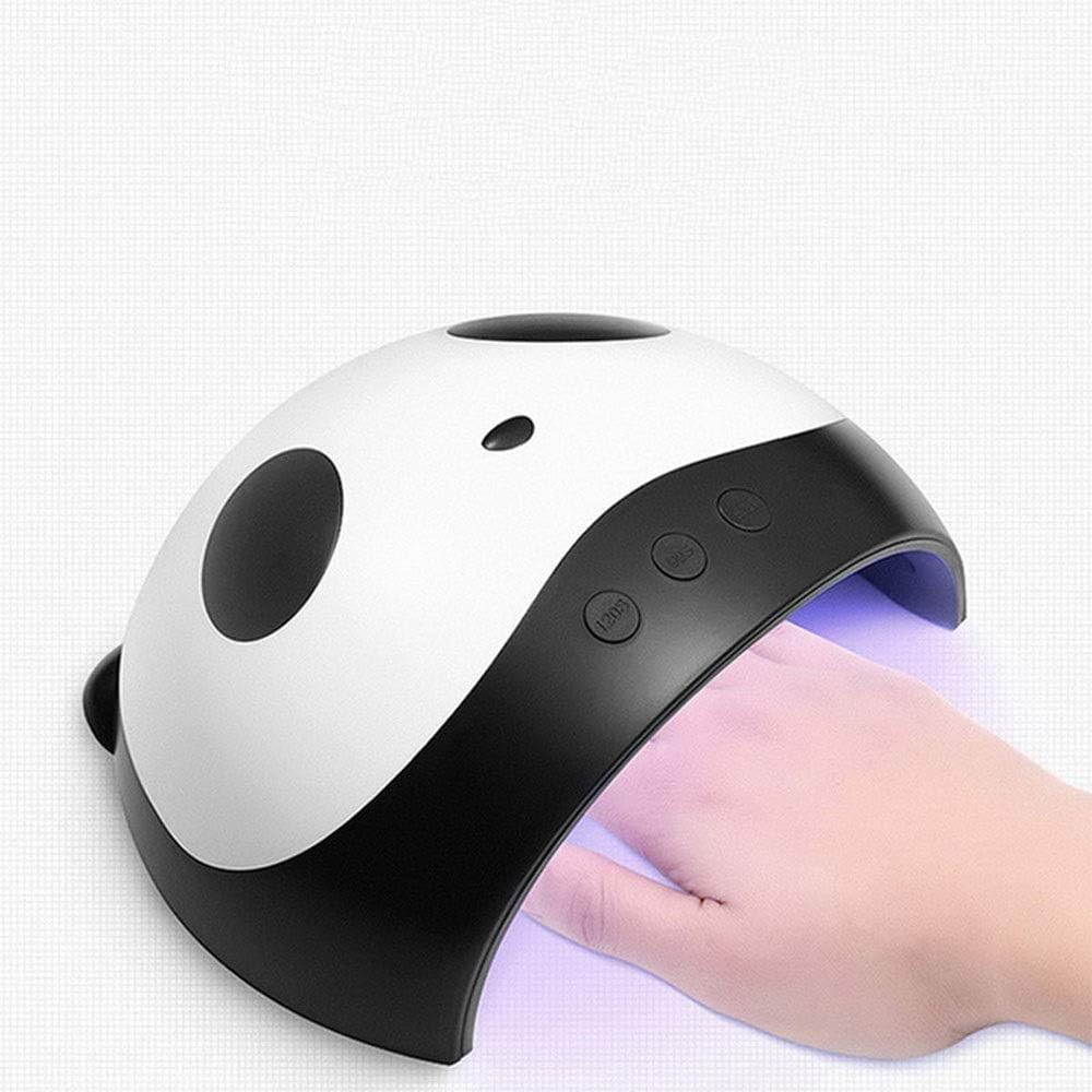 Lámpara de Uñas Panda UV LED - Secado Rápido con 24 Luces LED, Configuración Personalizable y Modo de Baja Temperatura