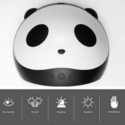 Lámpara de Uñas Panda UV LED - Secado Rápido con 24 Luces LED, Configuración Personalizable y Modo de Baja Temperatura