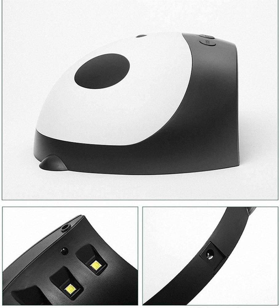 Lámpara de Uñas Panda UV LED - Secado Rápido con 24 Luces LED, Configuración Personalizable y Modo de Baja Temperatura