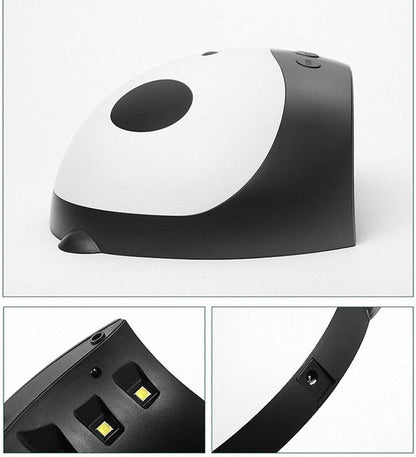 Lámpara de Uñas Panda UV LED - Secado Rápido con 24 Luces LED, Configuración Personalizable y Modo de Baja Temperatura