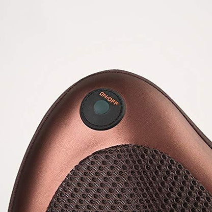 Masajeador Almohada Doble Hélice con Calentamiento Infrarrojo - Masajeador Portátil para Casa y Auto, Ajustable y de Alta Calidad